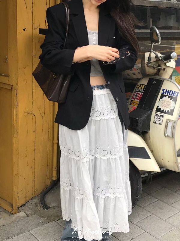 三排扣涼感麻料西裝外套
